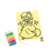 Big size (20.4x15cm) Colorful children sand painting card Sand painting